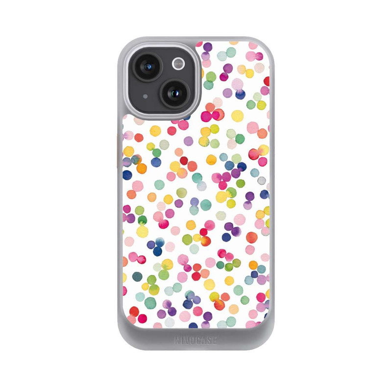 iPhone 15 NIVOcore Watercolor Dots Colorful