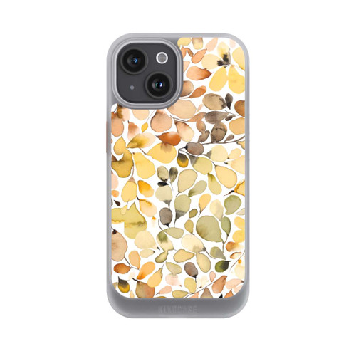 Apple iPhone 15 NIVOcore Eukalyptus Aquarellblätter Braun Herbst
