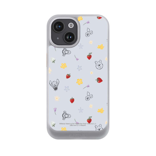 Apple iPhone 15 NIVOcore Winnie Puuh und Freunde Erdbeer Muster Blau