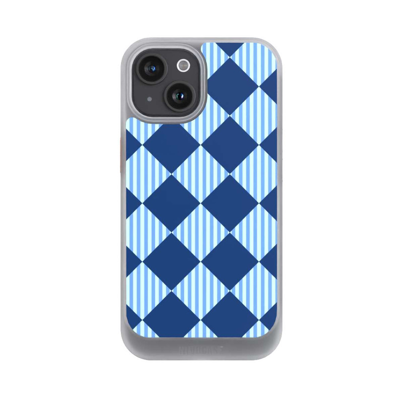 iPhone 15 NIVOcore Diamond Pattern Blue