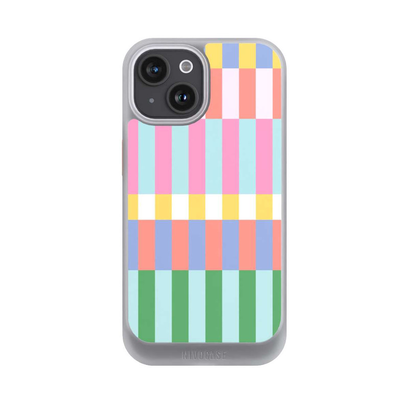 iPhone 15 NIVOcore Checked Theme Pastel