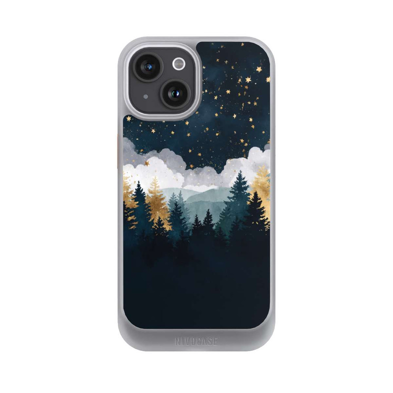 iPhone 15 NIVOcore Forêt Nocturne Indigo