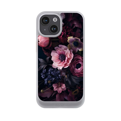Apple iPhone 15 NIVOcore Rosa Blumenbild mit Pfingstrosen auf dunklem Hintergrund Mit KI