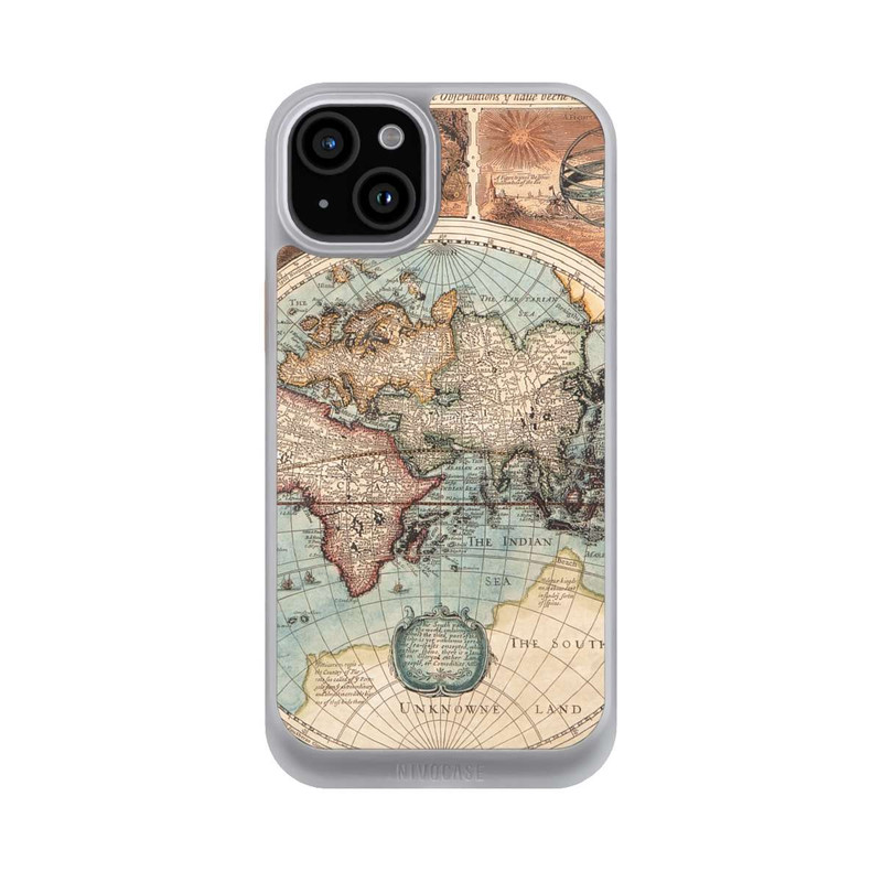 iPhone 15 Plus NIVOcore Vintage Weltkarte