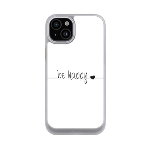 Apple iPhone 15 Plus NIVOcore Be Happy Weisser Hintergrund