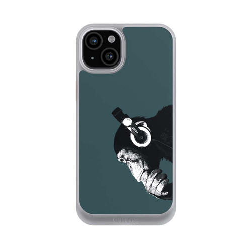 Apple iPhone 15 Plus NIVOcore Denkender Affe Blau