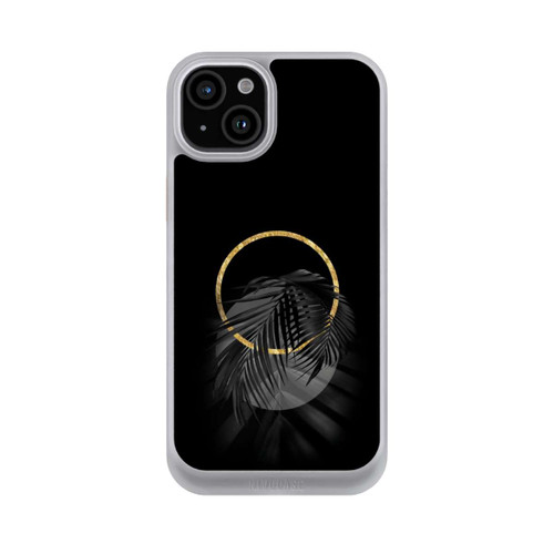 Apple iPhone 15 Plus NIVOcore tropische Blätter schwarz