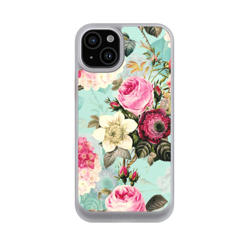 Apple iPhone 15 Plus NIVOcore Türkisfarbene Rosentapete