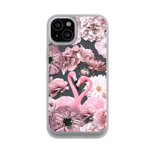 Apple iPhone 15 Plus NIVOcore Flamingos in Blumen Muster