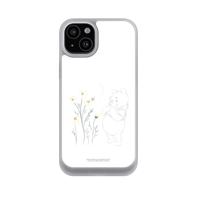 iPhone 15 Plus NIVOcore Winnie Puuh sieht sich Gänseblümchen an