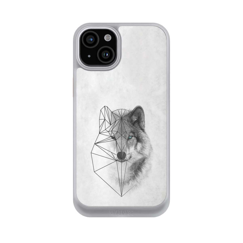 iPhone 15 Plus NIVOcore Polygonaler Wolf