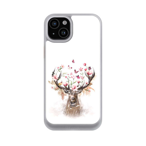 Apple iPhone 15 Plus NIVOcore Hirsch Blumen Geweih