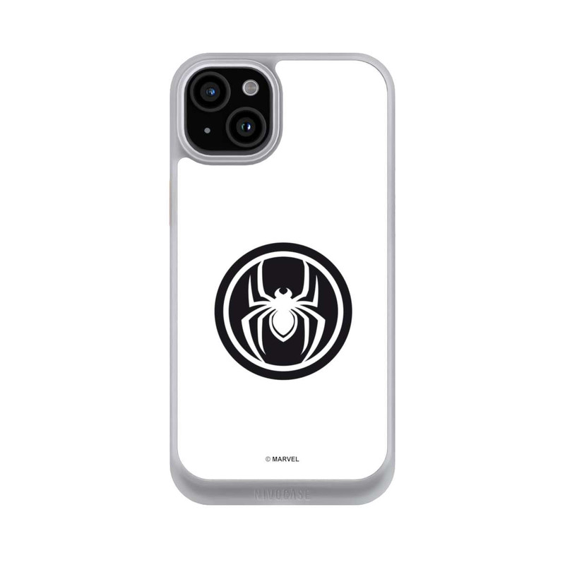 iPhone 15 Plus NIVOcore Spider-Man Logo White