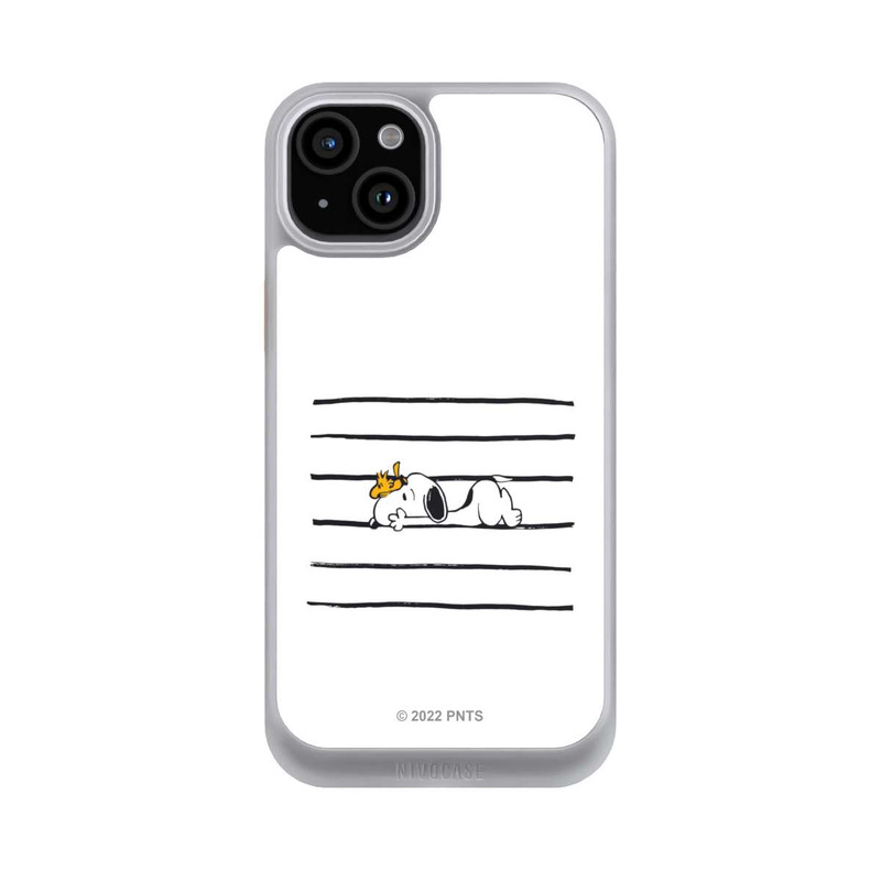 iPhone 15 Plus NIVOcore Snoopy Woodstock Streifen