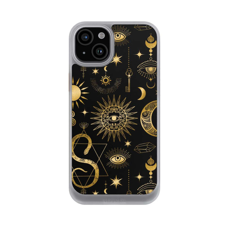 iPhone 15 Plus NIVOcore Himmlische Sonne und Mond Steampunk