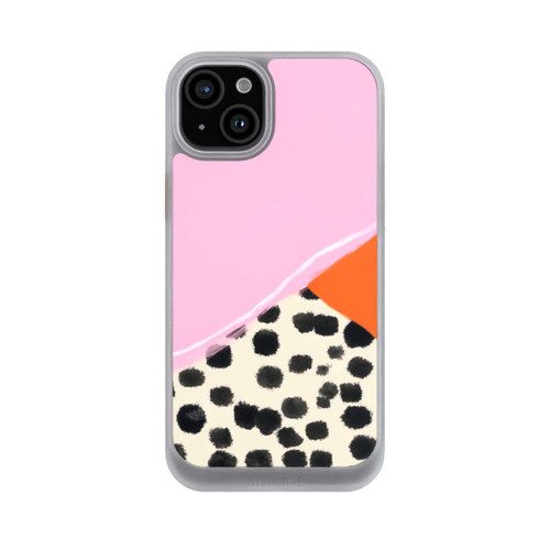 Apple iPhone 15 Plus NIVOcore Rosa und Orange Gepunkteter Hintergrund