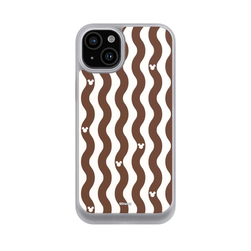 iPhone 15 Plus NIVOcore Micky Muster Braune Wellen