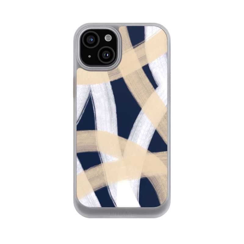 iPhone 15 Plus NIVOcore Laced Up Beije Blue