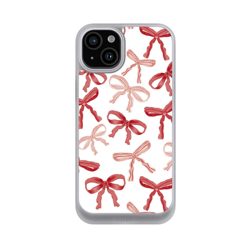 iPhone 15 Plus NIVOcore Rote Schleifen Muster