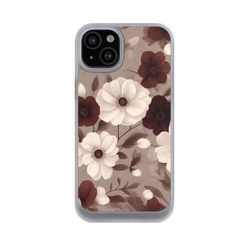Apple iPhone 15 Plus NIVOcore Bordeaux Und Creme Blumen mit KI