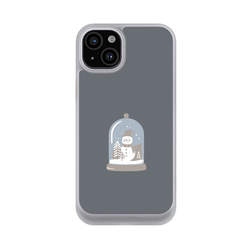 Apple iPhone 15 Plus NIVOcore Minimalistische Schneekugel mit Schneemann