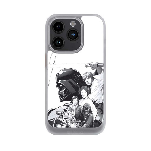 Apple iPhone 15 Pro NIVOcore StarWars Charaktere - Schwarz-Weiß