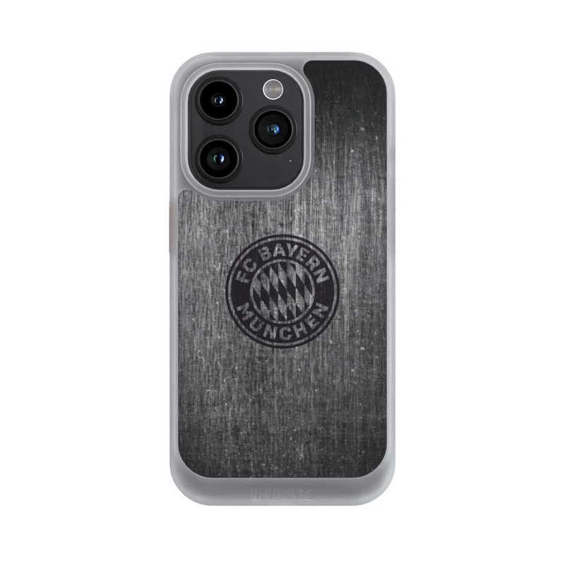 iPhone 15 Pro NIVOcore Metalllook FCB Logo einfarbig