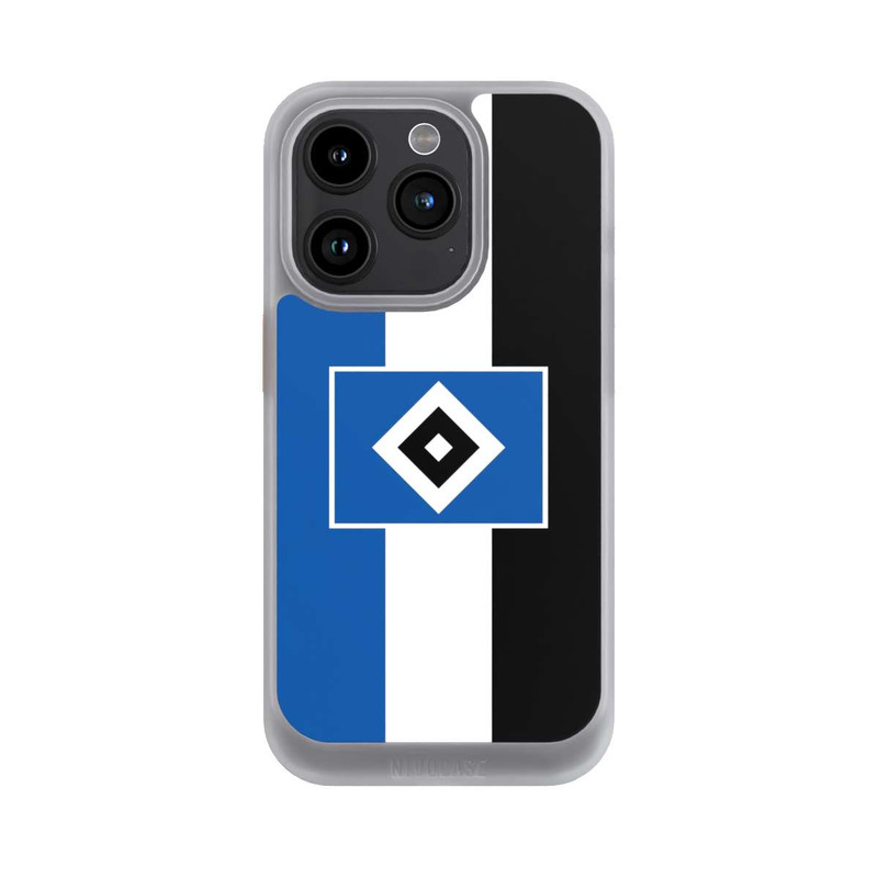 iPhone 15 Pro NIVOcore HSV Streifen - Blau-Weiß-Schwarz