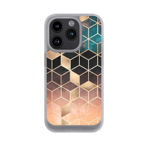 Apple iPhone 15 Pro NIVOcore Ombre Traum Würfel Gold Druck