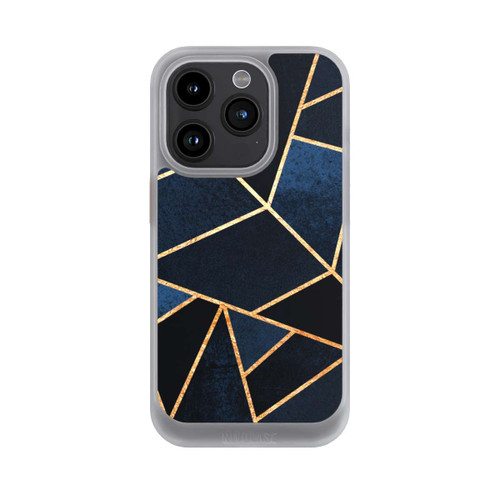 Apple iPhone 15 Pro NIVOcore Navy Stein Golddruck