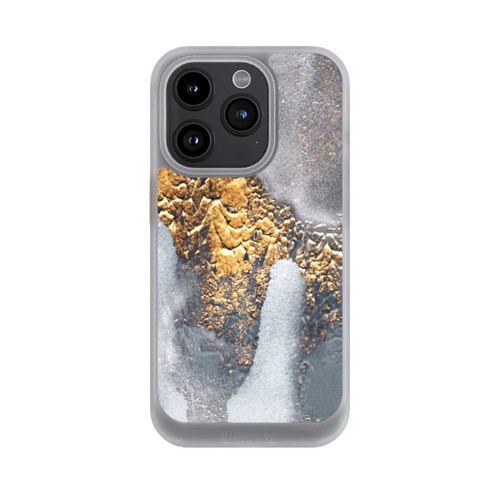 Apple iPhone 15 Pro NIVOcore Concrete Gold Glitter Look