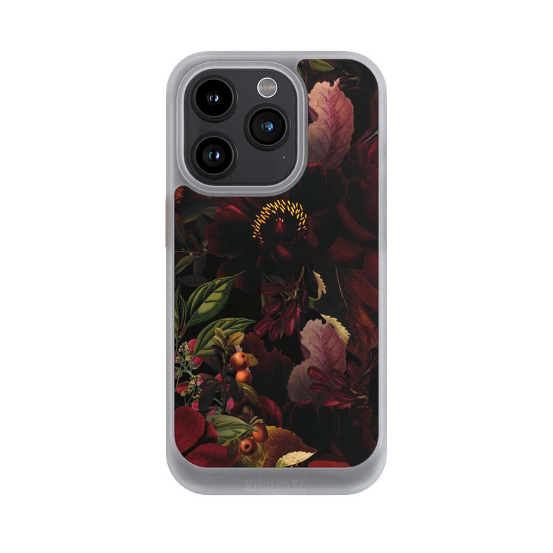 iPhone 15 Pro NIVOcore Dunkle Rote Vintage Barock Rosen