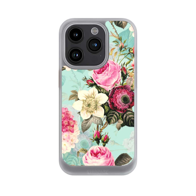 iPhone 15 Pro NIVOcore Turquoise Wallpaper Roses