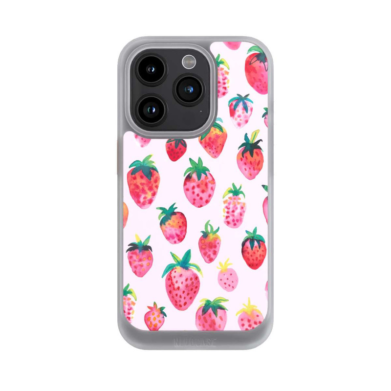 iPhone 15 Pro NIVOcore Aquarell Erdbeeren