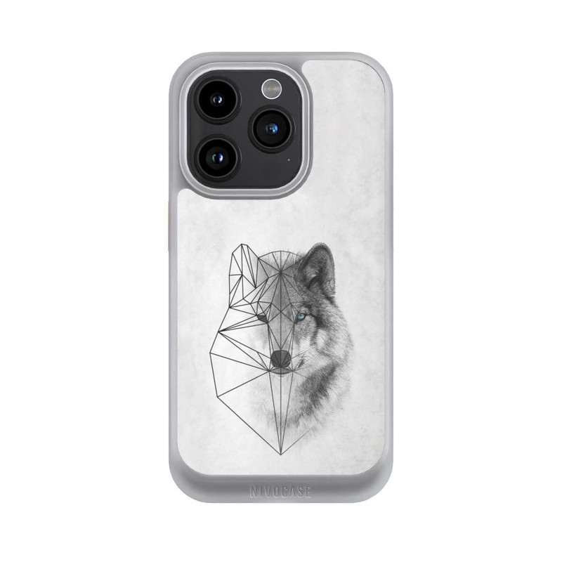 iPhone 15 Pro NIVOcore Polygonaler Wolf