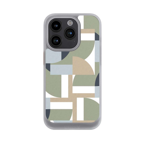 Apple iPhone 15 Pro NIVOcore Futuristische Bauhaus Polygone Beige