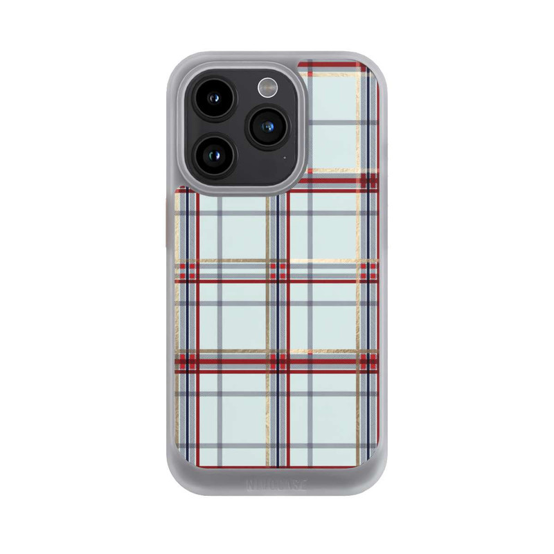 iPhone 15 Pro NIVOcore Tartan Bleu