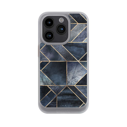 Apple iPhone 15 Pro NIVOcore Abstraktes Natur-Dunkelblau