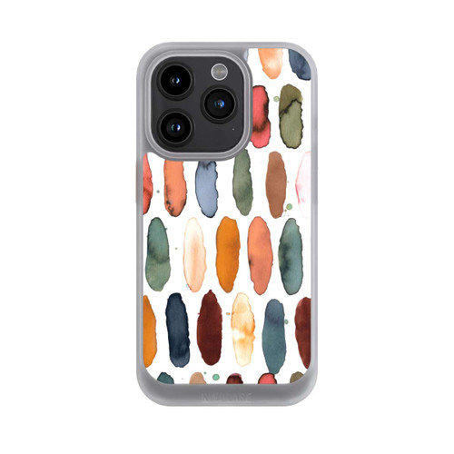 Apple iPhone 15 Pro NIVOcore Aquarellstriche aus mineralischem Terrakotta