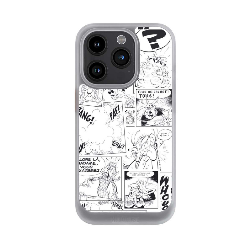 iPhone 15 Pro NIVOcore Asterix Comic Schwarz und Weiß