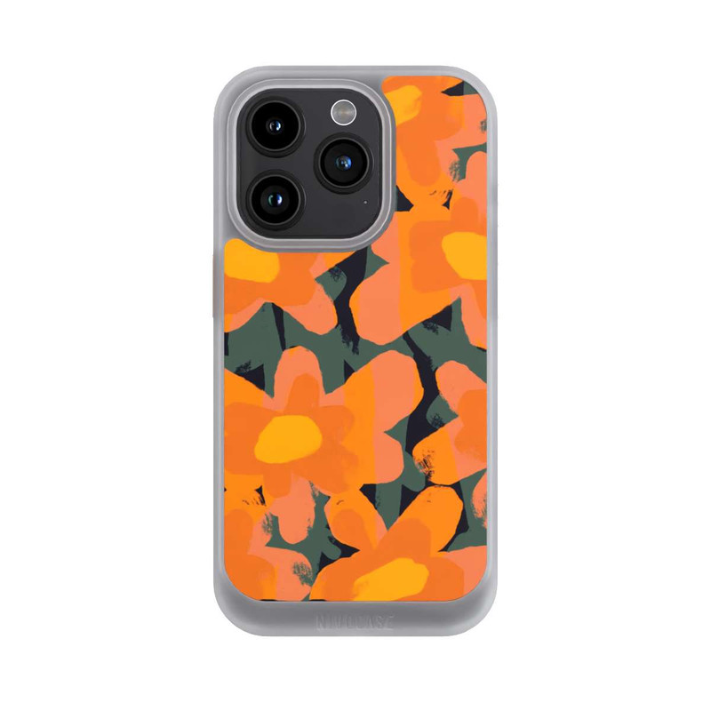 iPhone 15 Pro NIVOcore Blumenwiese Orange