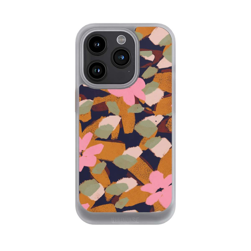 iPhone 15 Pro NIVOcore Rosa Blüten-Muster