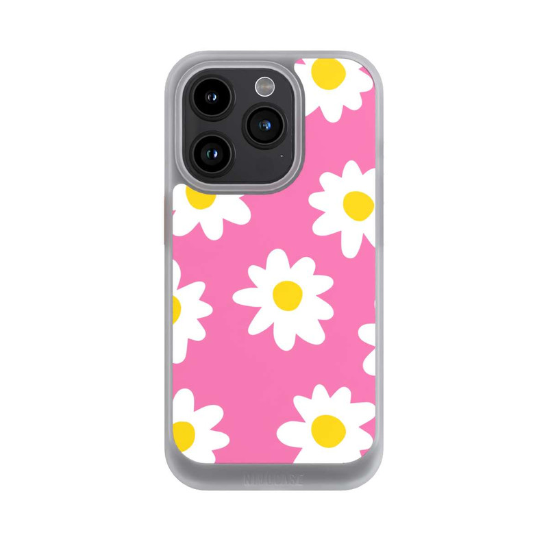 iPhone 15 Pro NIVOcore Daisy Pink Pattern