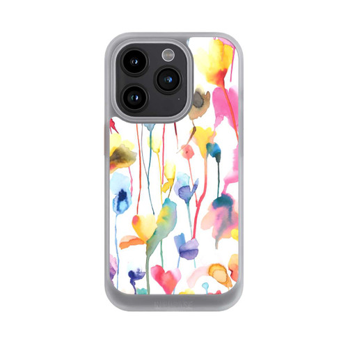 Apple iPhone 15 Pro NIVOcore Aquarell Wildblumen bunt
