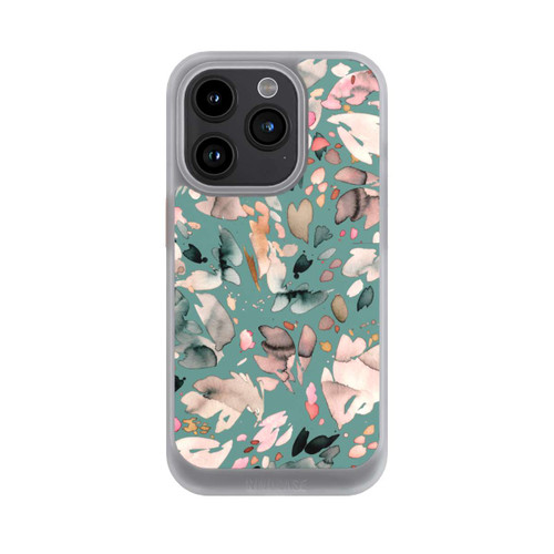 Apple iPhone 15 Pro NIVOcore Abstrakte Blumenblätter grün