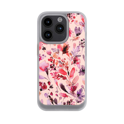 Apple iPhone 15 Pro NIVOcore Künstlerische Blumen Viva Magenta