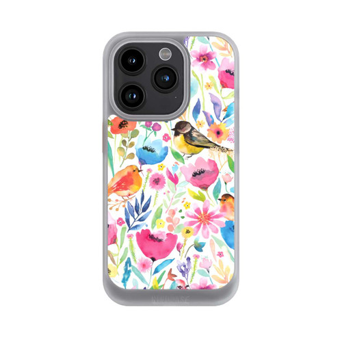 Apple iPhone 15 Pro NIVOcore Wunderliche Vögel und Blumen