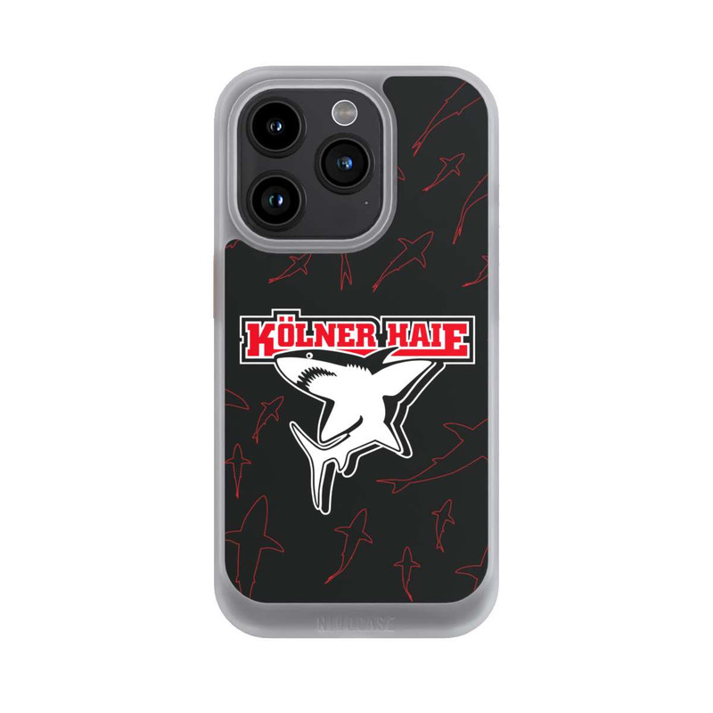 iPhone 15 Pro NIVOcore Haie Muster Rot