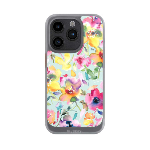 Apple iPhone 15 Pro NIVOcore Künstlerischer Sommer Psychedelic Floral
