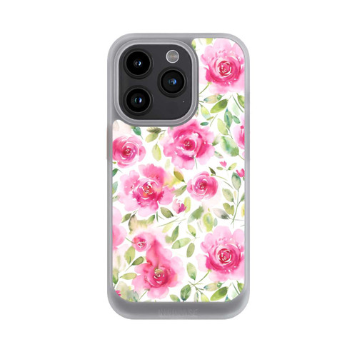 Apple iPhone 15 Pro NIVOcore Aquarell Frische Rosen